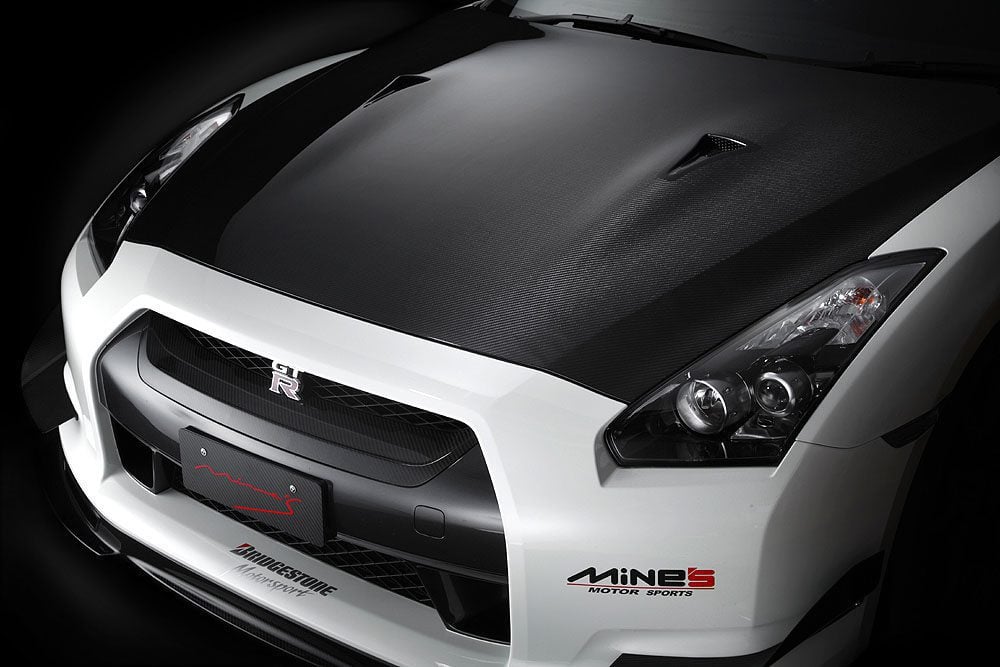 Mine's Carbon Front Grill for 2009-11 Nissan GT-R (CBA) [R35