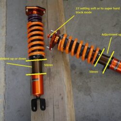 Aragosta 11K/8K Type S Suspension Kit with Rubber Upper Mounts for