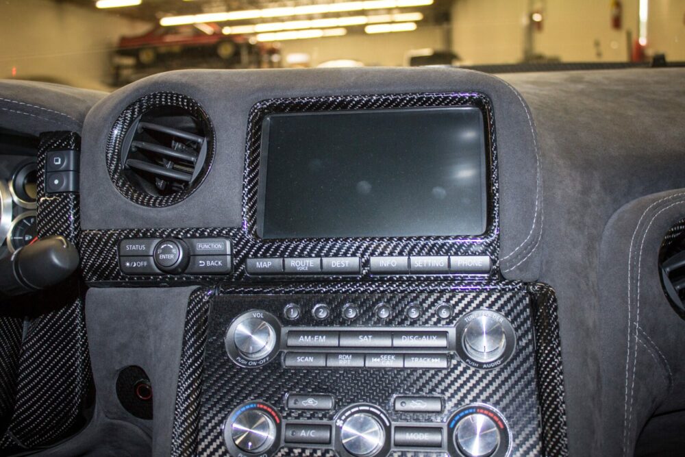 GT-RR Carbon Fiber A/C Vent Surround 4pc Set for 2009-16 Nissan GT