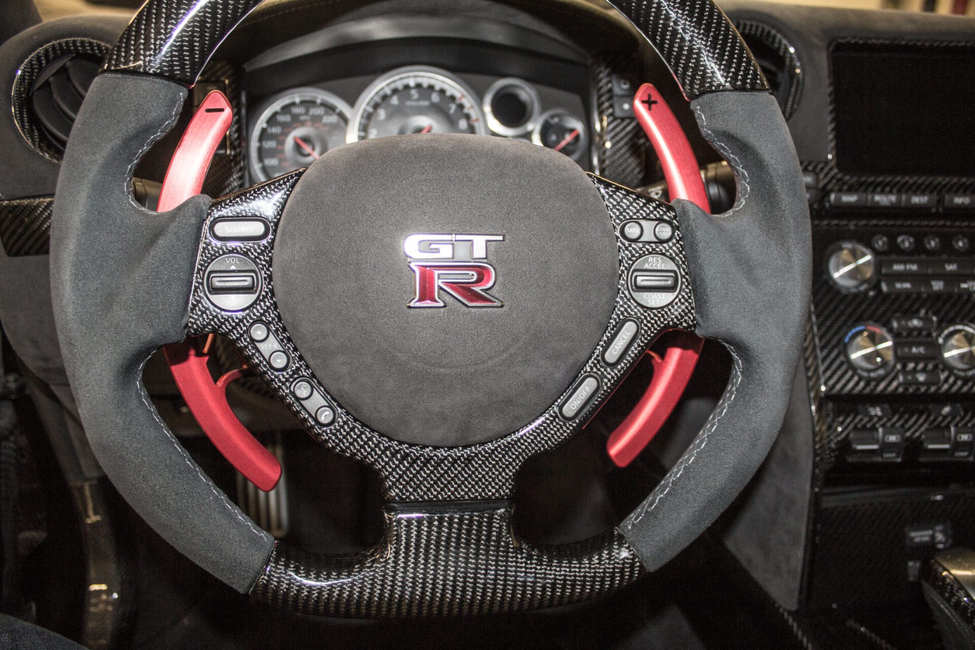 GT-RR Ultimate Spec Carbon Fiber Steering Wheel for 2009-16 Nissan GT-R ...